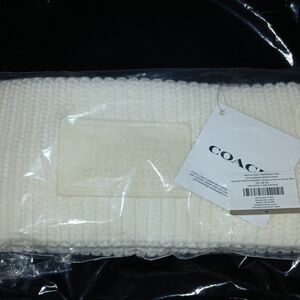 Coach White Cable Knit Headband Winter White NWT RETAIL $50